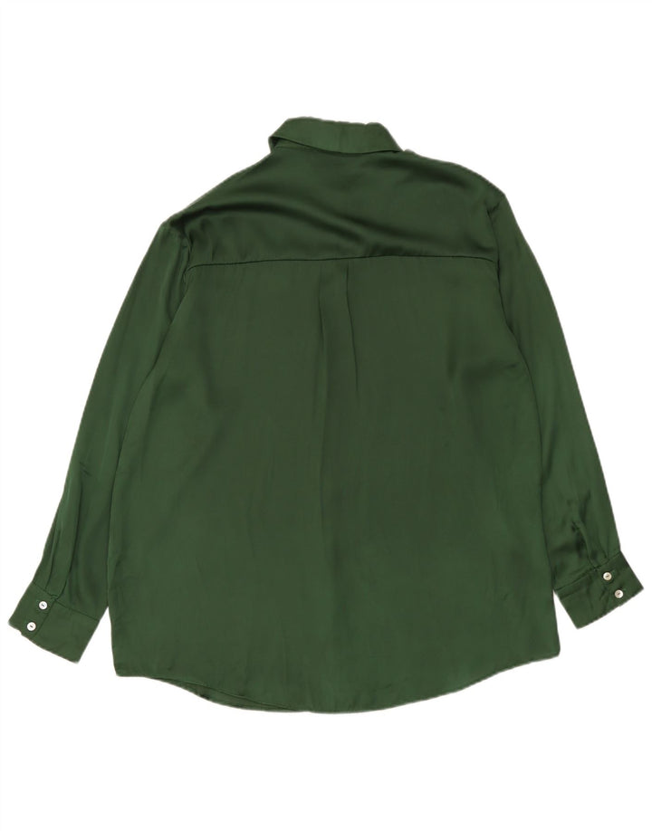 Zara Γυναικείο πουκάμισο Oversized UK 10 Small Green Polyester