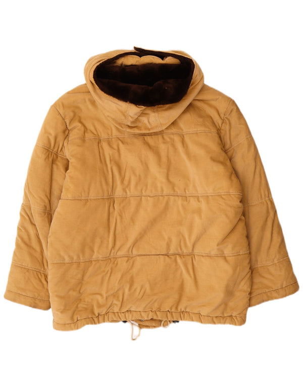 BELFE & BELFE Γυναικείο κοτλέ με κουκούλα με επένδυση UK 18 XL βαμβακερό μπεζ