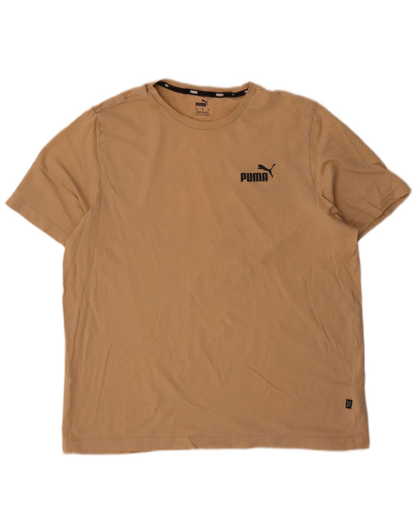 Ανδρικό T-Shirt Puma Τοπ XL Μπεζ βαμβακερό