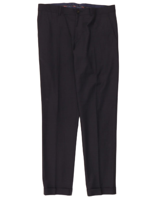 Zara Ανδρικό Slim Chino Παντελόνι EU 40 Medium W31 L30 Navy Blue