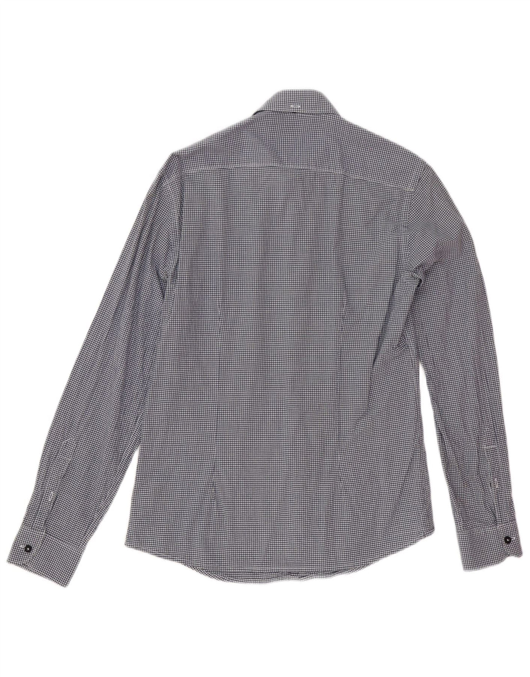 Ανδρικό πουκάμισο Gas Small Navy Blue Gingham Cotton