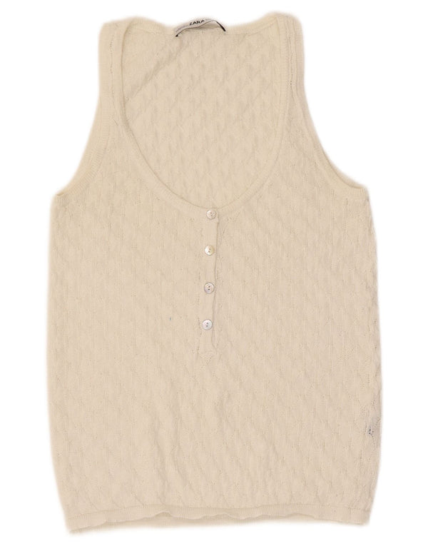 Zara Γυναικείο Γιλέκο Τοπ UK 8 Small Beige