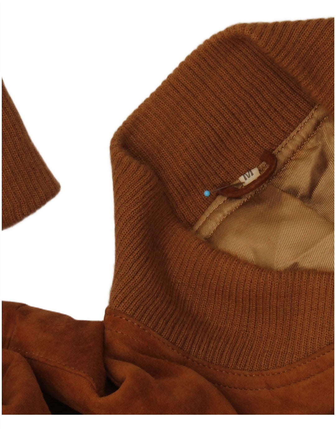 VINTAGE Ανδρικό Suede Bomber Jacket UK 38 Medium Brown