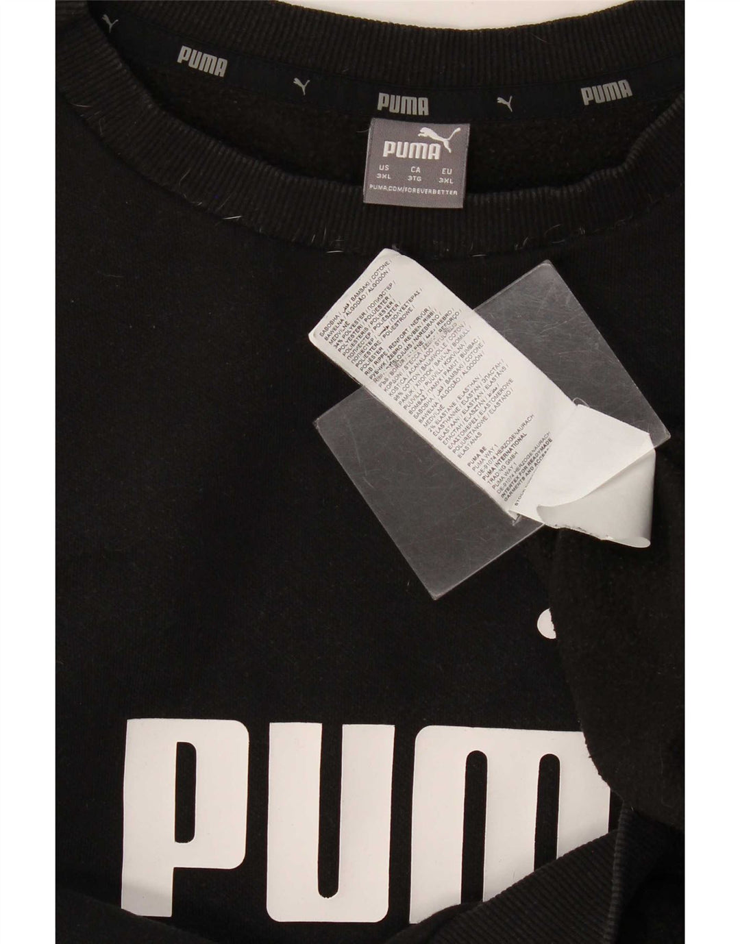 Ανδρικό γραφικό φούτερ Puma Jumper 3XL Μαύρο βαμβακερό