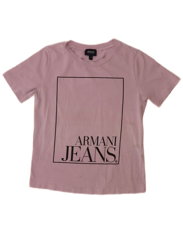Γυναικείο γραφικό μπλουζάκι ARMANI JEANS Top EU 36 Small Purple