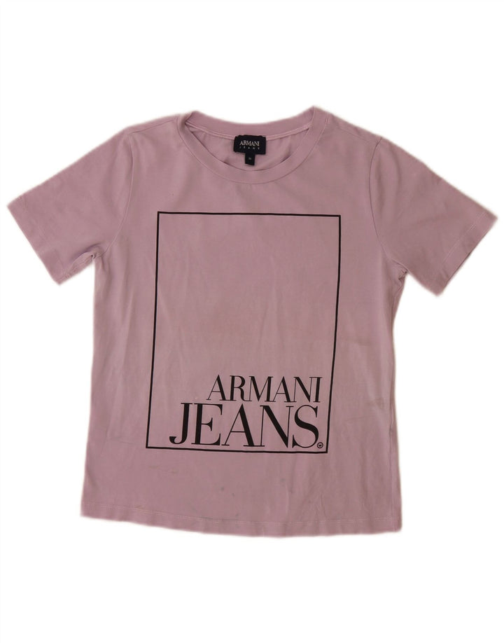 Γυναικείο γραφικό μπλουζάκι ARMANI JEANS Top EU 36 Small Purple