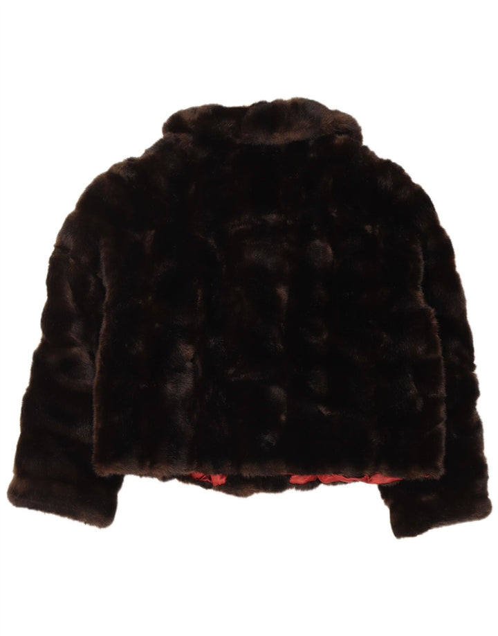 Γυναικείο μπουφάν TISSAVEL από ψεύτικη γούνα UK 18 XL καφέ Πολυακρυλικό