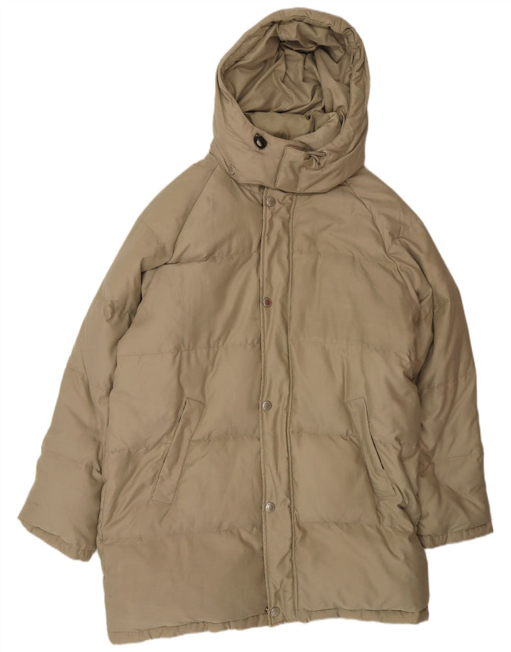 Sergio Tacchini Ανδρικό παλτό με κουκούλα UK 40 Large Beige Polyester