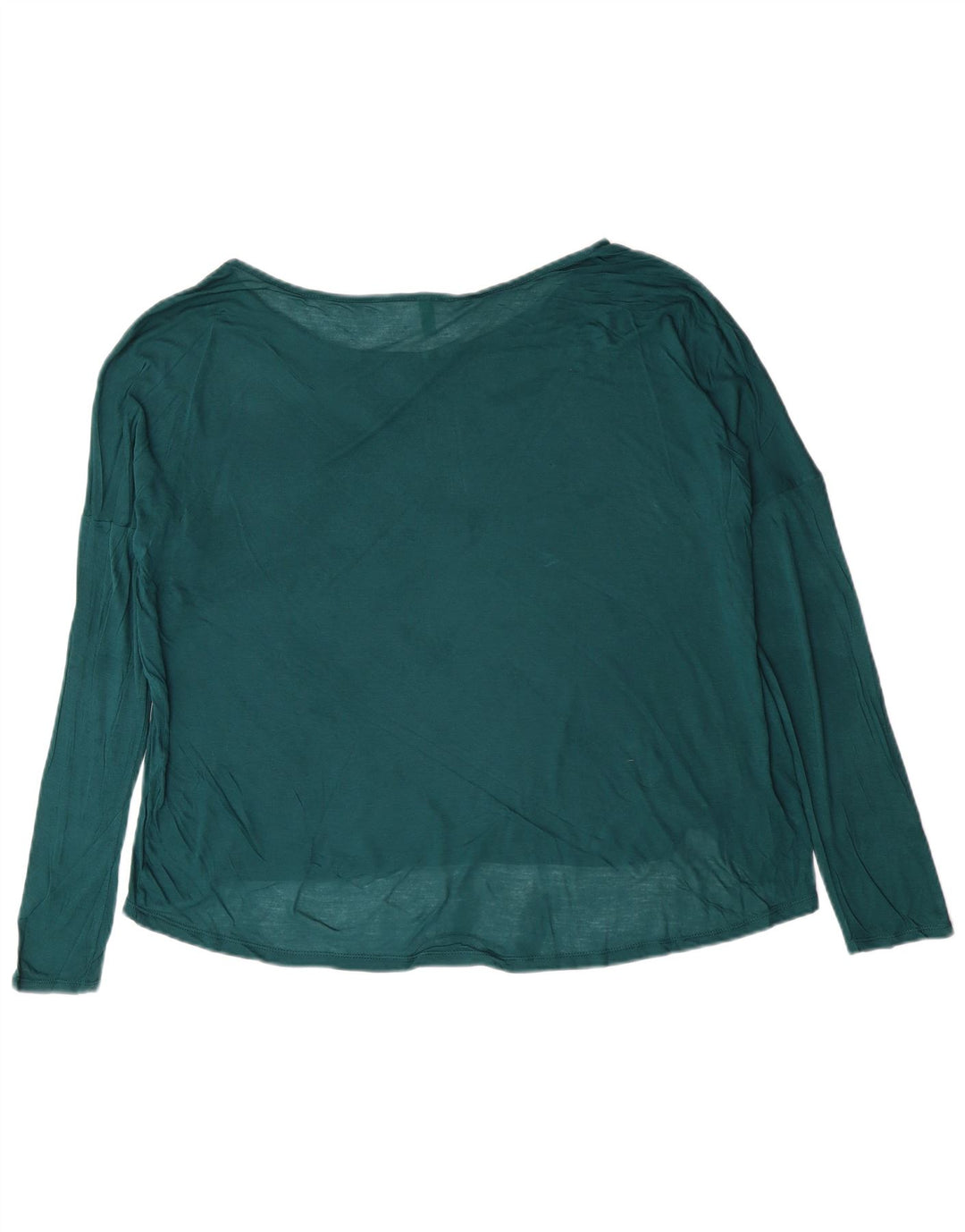 BENETTON Γυναικεία See Through Top Μακρυμάνικο UK 18 XL Πράσινο