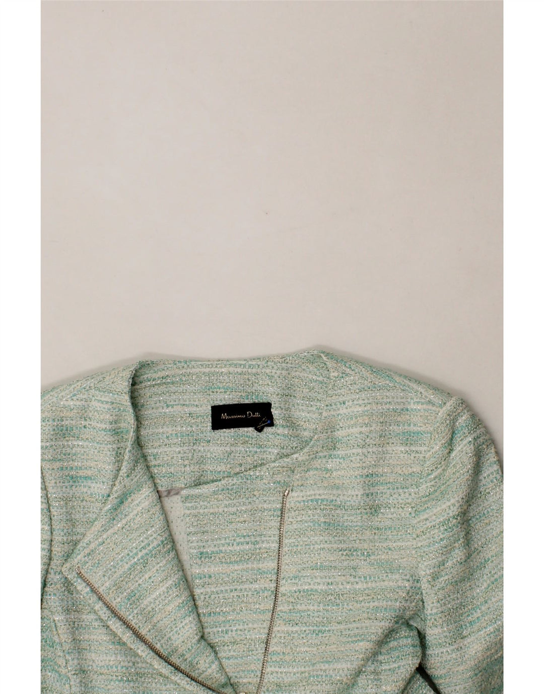 MASSIMO DUTTI Womens Full Zip Blazer Jacket EU 42 Large Green Flecked Vintage Massimo Dutti and Second-Hand Massimo Dutti from Messina Hembry 