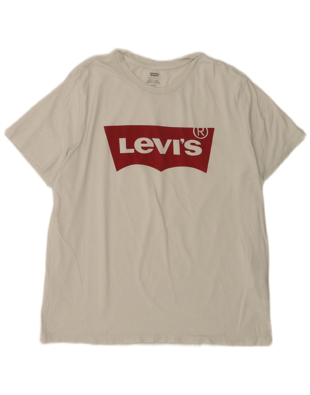 Ανδρικό γραφικό T-Shirt Levi's Top μεγάλο λευκό βαμβακερό