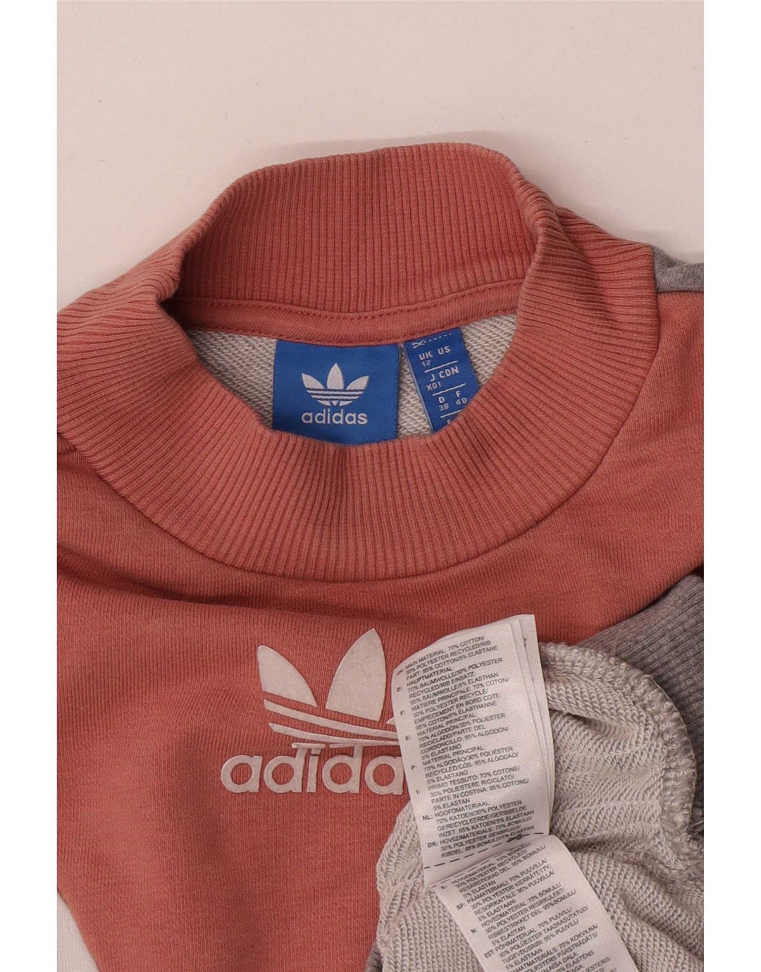 Γυναικεία φούτερ Adidas Jumper UK 12 Βαμβακερό μεσαίο γκρι χρώμα