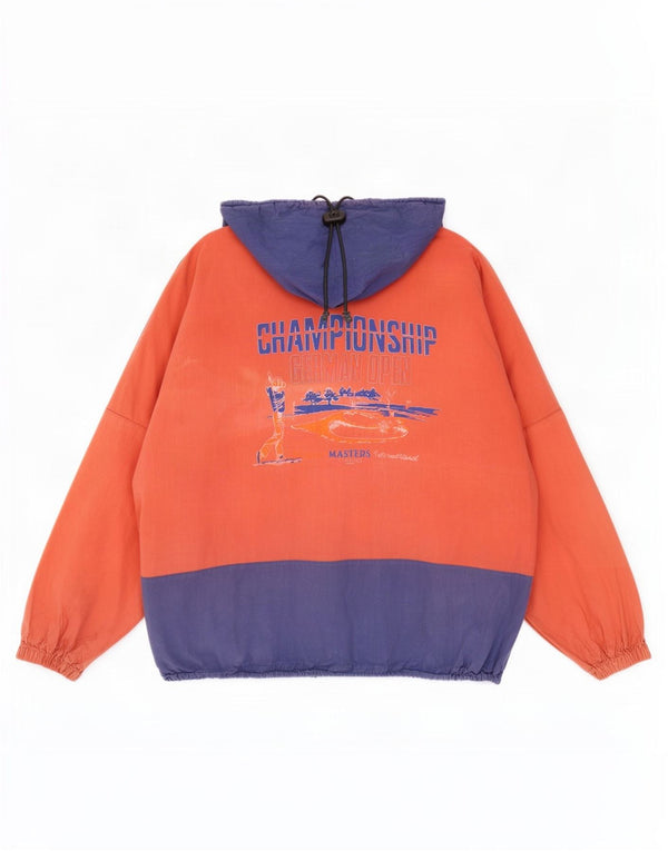 Vintage ανδρικό γραφικό μπουφάν Anorak UK 41/42 Μεγάλο πολύχρωμο μπλοκ χρώματος