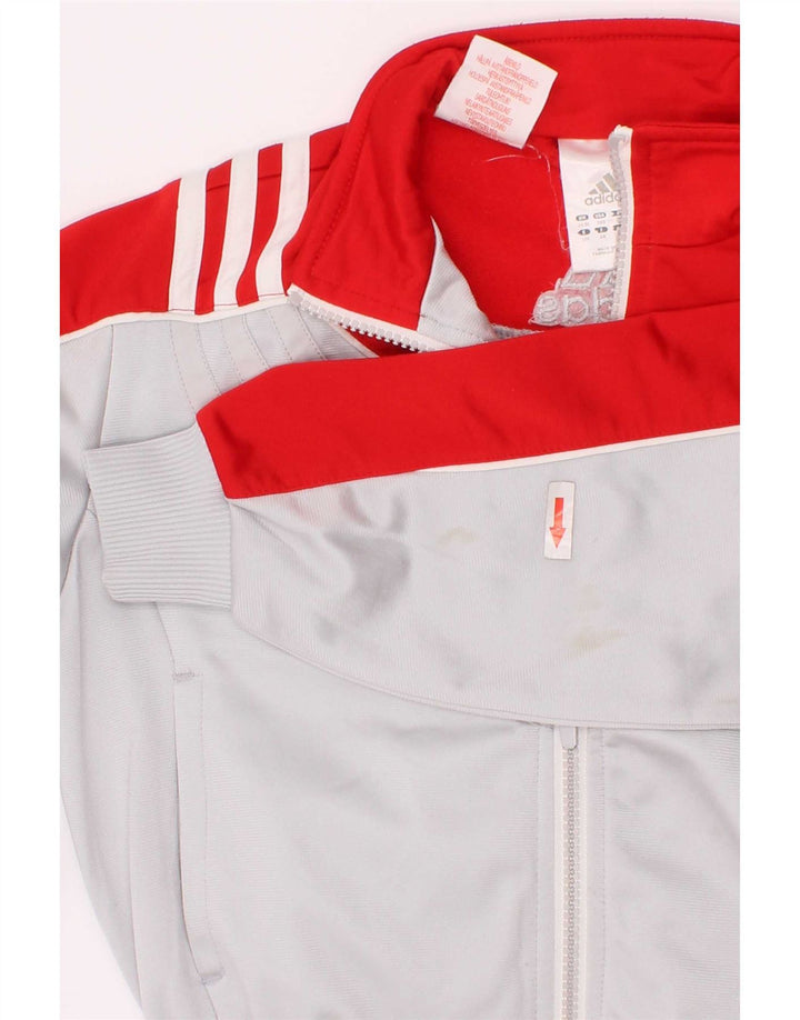Adidas Boys Graphic αθλητική φόρμα Top Jacket 5-6 Years Grey Colourblock
