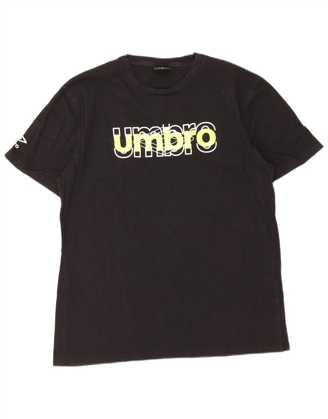 Ανδρικό γραφικό μπλουζάκι Umbro, μεσαίο μαύρο βαμβακερό