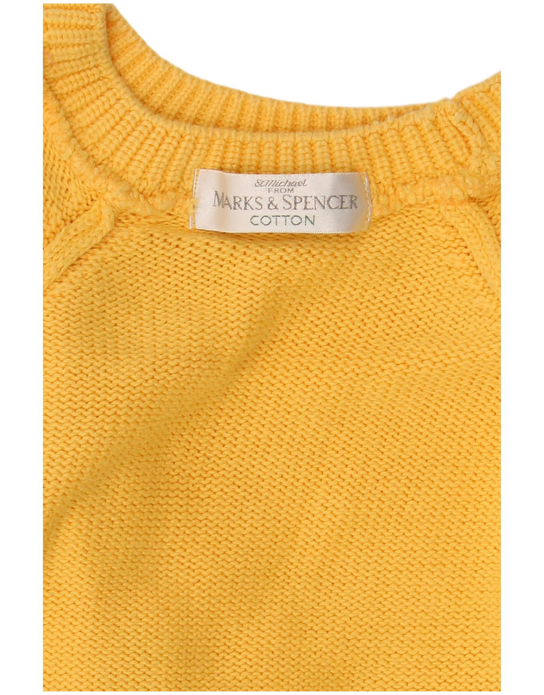 Marks & Spencer Γυναικείο πουλόβερ με λαιμόκοψη UK 14 Medium Yellow