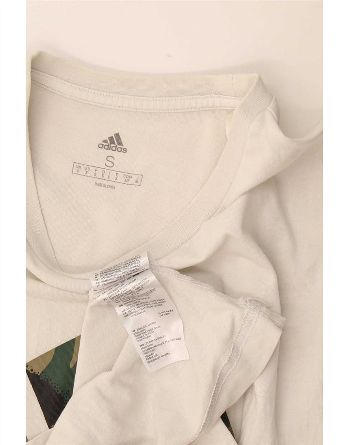 Ανδρικό γραφικό T-Shirt Adidas Top Μικρό λευκό βαμβακερό