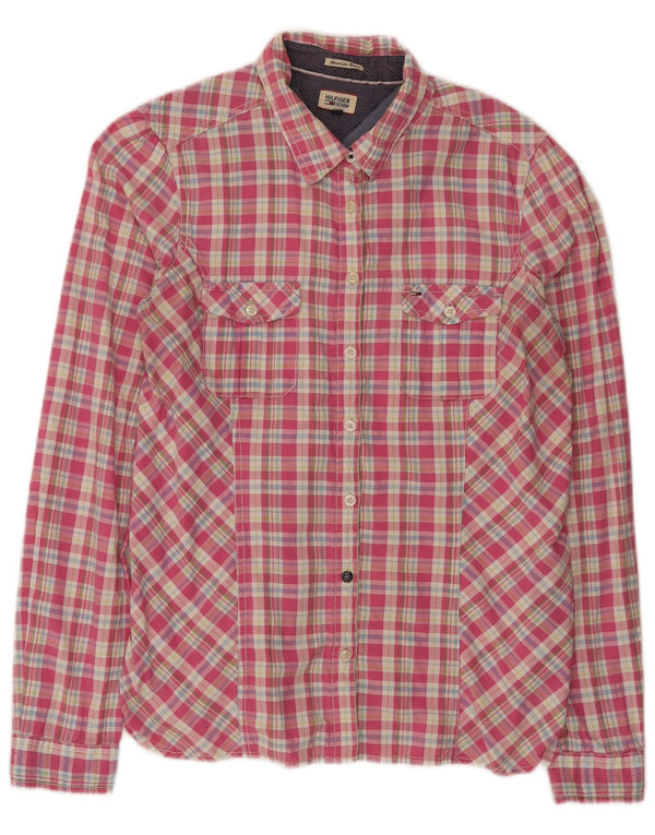 Tommy Hilfiger γυναικείο πουκάμισο UK 18 XL Pink Check Cotton