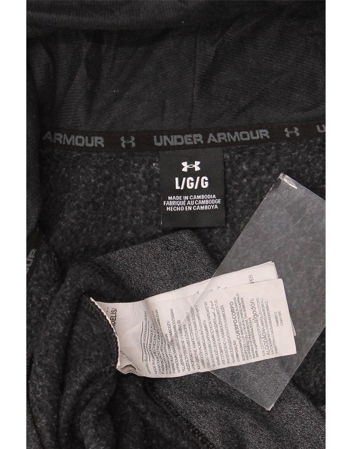 Ανδρικό πουλόβερ Under Armour με φερμουάρ, μεγάλο γκρι βαμβακερό