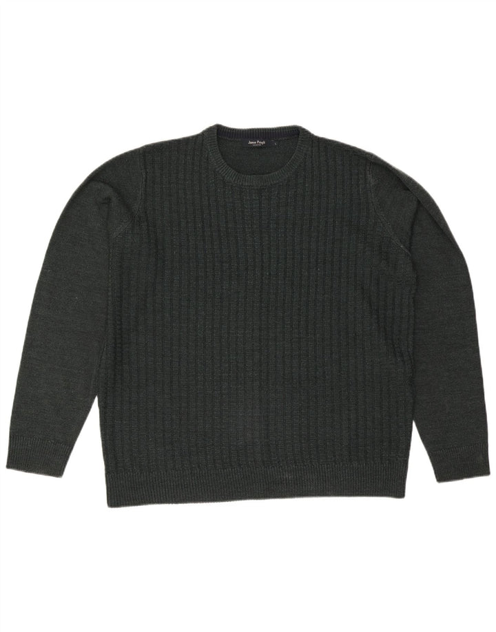 JAMES PRINGLE Ανδρικό πουλόβερ με λαιμόκοψη μεγάλο πράσινο ακρυλικό