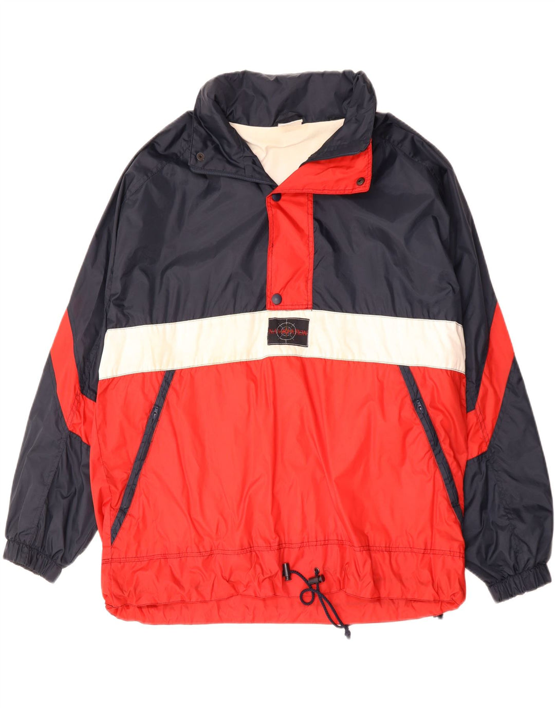 Marcel Clair Ανδρικό μπουφάν Anorak UK 40 Large Navy Blue Colorblock Πολυαμίδιο