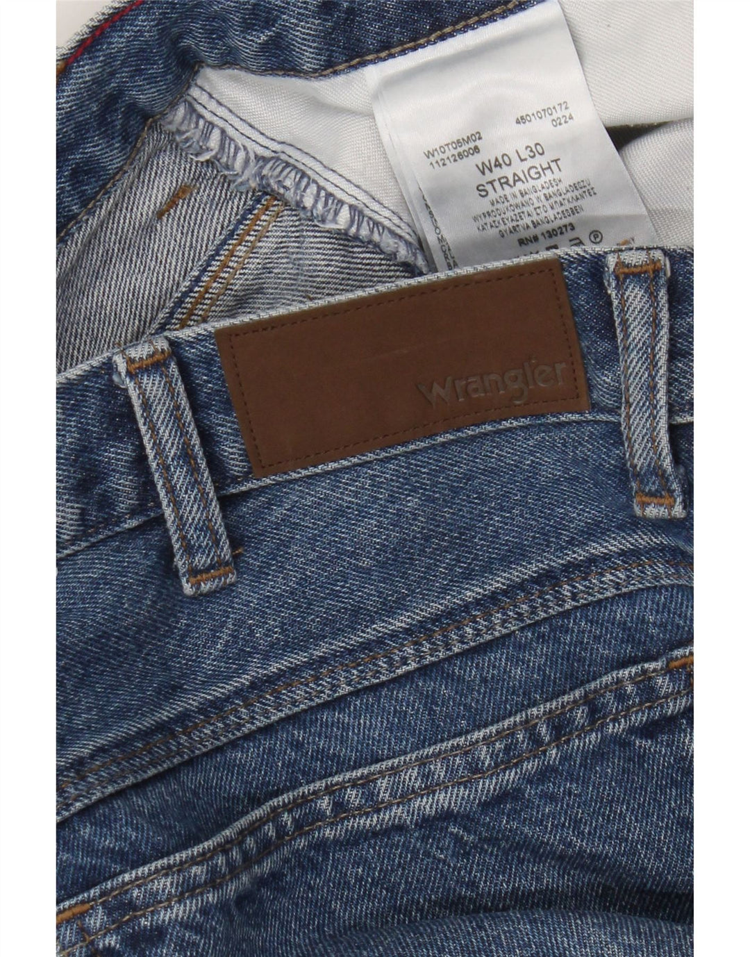 Ανδρικό τζιν Wrangler ίσιο W40 L30 Μπλε βαμβακερό