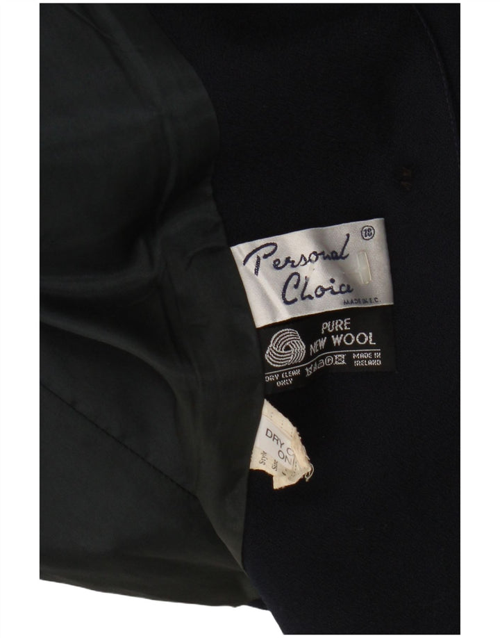 Προσωπική Επιλογή Γυναικείο μπουφάν blazer UK 18 XL Navy Blue Wool