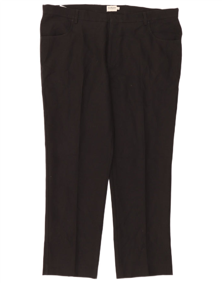 Farah Ανδρικό κλασικό παντελόνι casual W42 L29 μαύρο πολυεστέρα