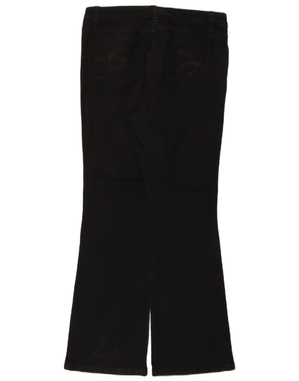 Marks & Spencer Γυναικείο αυτόγραφο Bootcut Jeans UK 14 Large W34 L33 Black