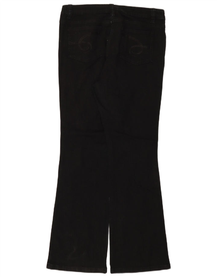 Marks & Spencer Γυναικείο αυτόγραφο Bootcut Jeans UK 14 Large W34 L33 Black