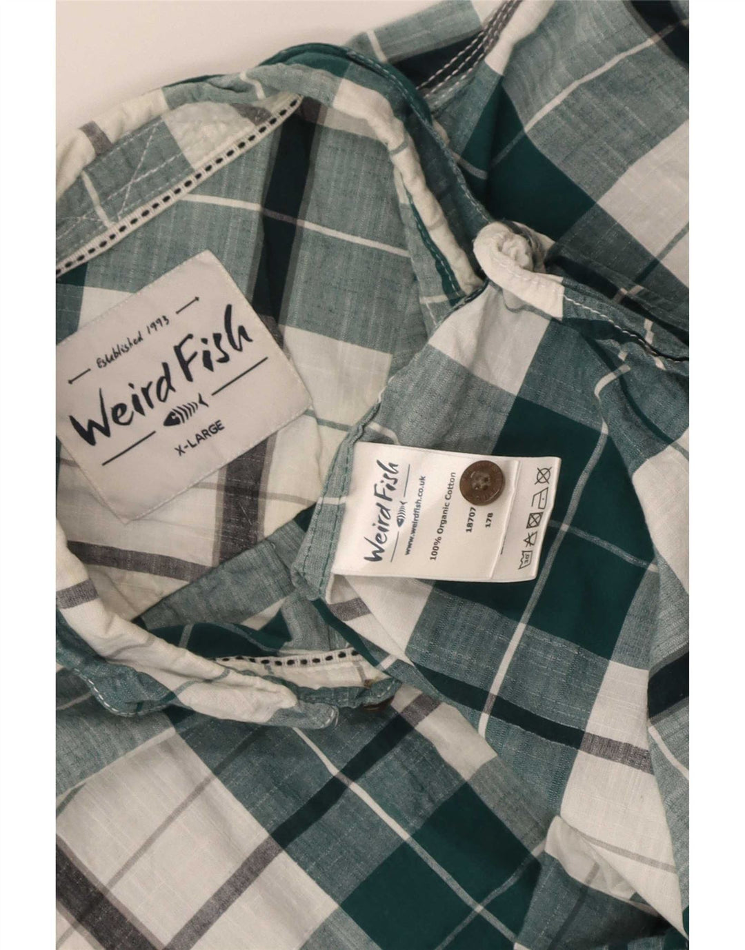 Ανδρικό πουκάμισο Weird Fish XL Green Check Cotton