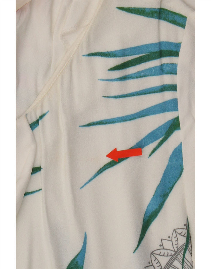 DESIGUAL Womens Shift Dress EU 38 Medium White Floral Viscose Vintage Desigual and Second-Hand Desigual from Messina Hembry 