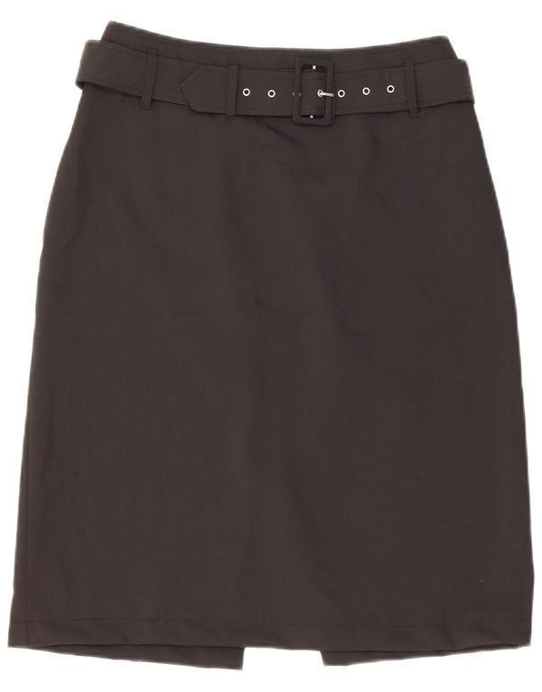 Vintage Γυναικεία Ψηλόμεση Pencil Φούστα IT 42 Medium W26 Μαύρο Πολυεστέρας