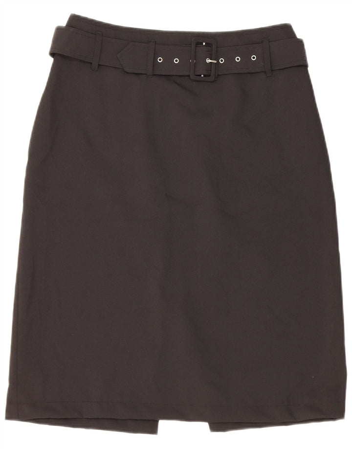 Vintage Γυναικεία Ψηλόμεση Pencil Φούστα IT 42 Medium W26 Μαύρο Πολυεστέρας