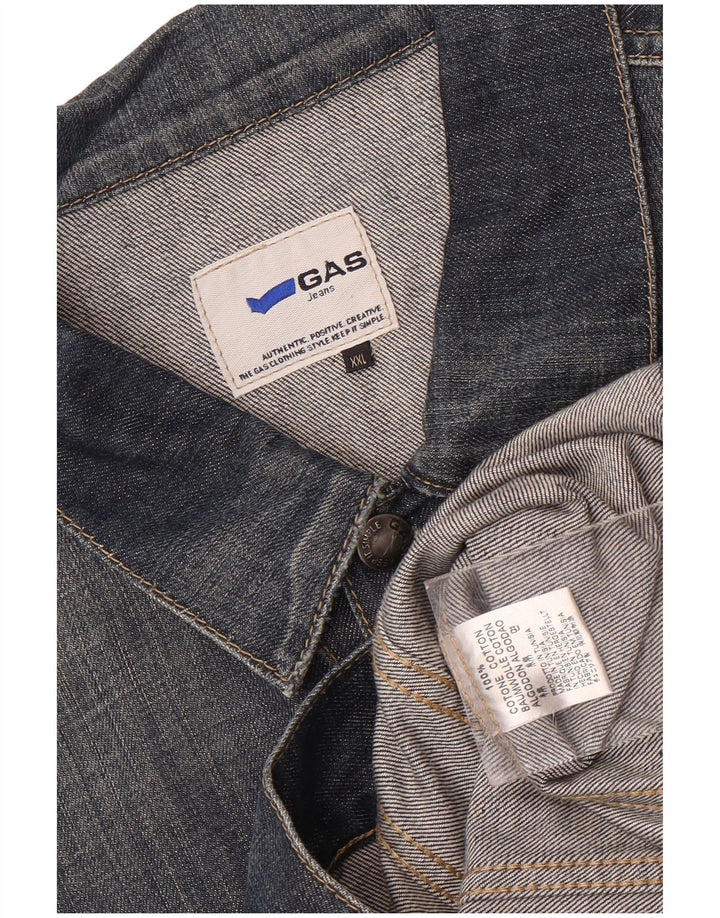 Ανδρικό τζιν μπουφάν Gas UK 44 2XL Navy Blue Cotton
