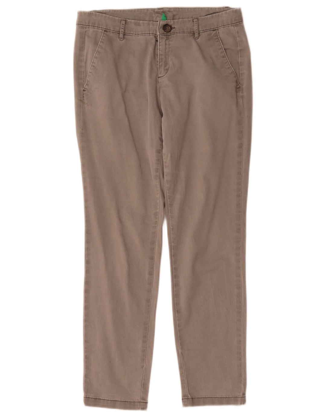 Γυναικείο ίσιο παντελόνι Chino Benetton W30 L27 Γκρι