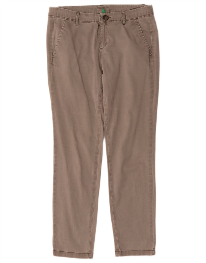 Γυναικείο ίσιο παντελόνι Chino Benetton W30 L27 Γκρι