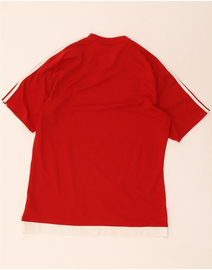 Ανδρικό T-Shirt Climalite Adidas Top Medium Red Colourblock Πολυεστέρας