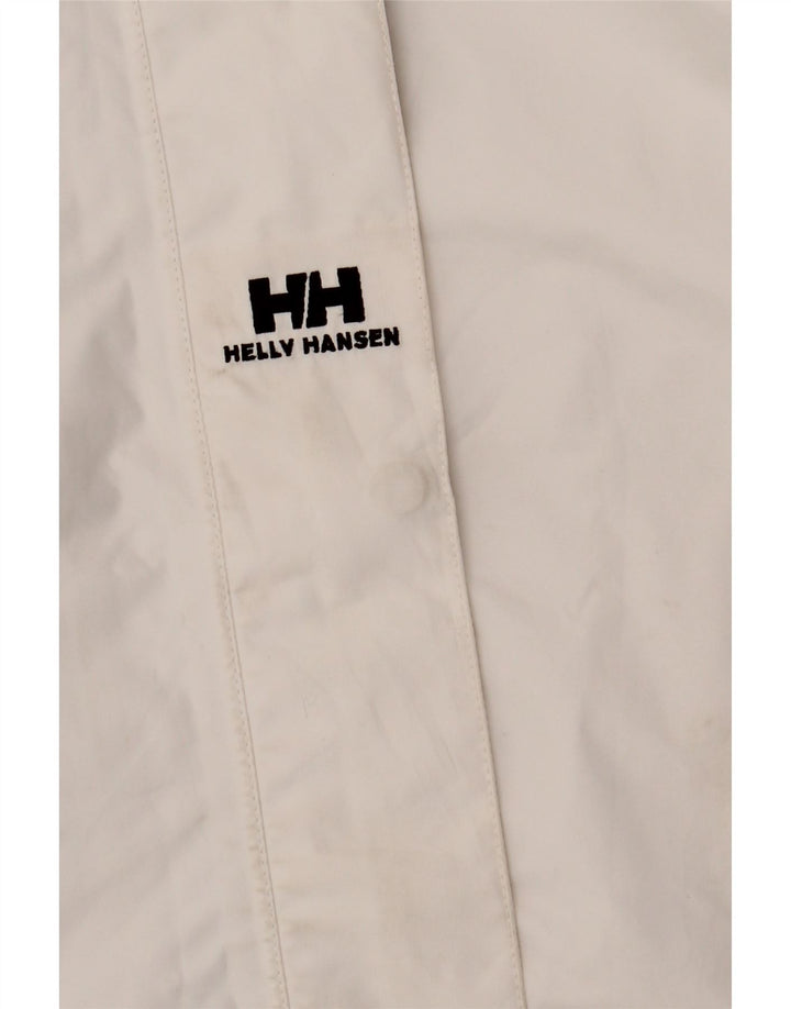 Helly Hansen Γυναικείο μπουφάν βροχής με κουκούλα UK 16 μεγάλος λευκός πολυεστέρας