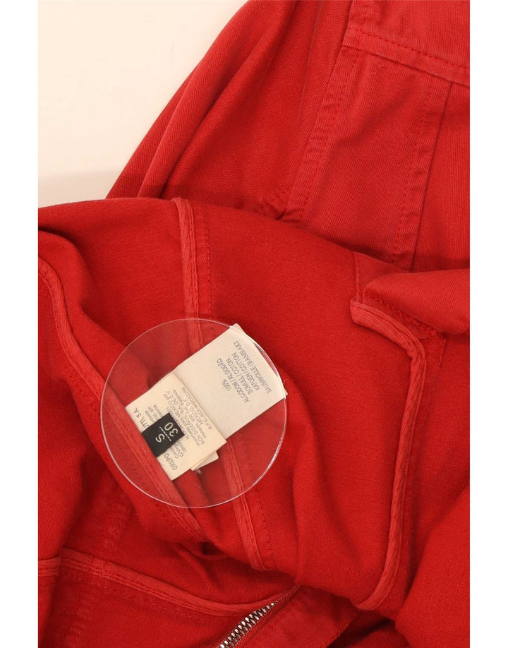 Massimo Dutti Γυναικείο Utility Jacket UK 10 Small Red Cotton