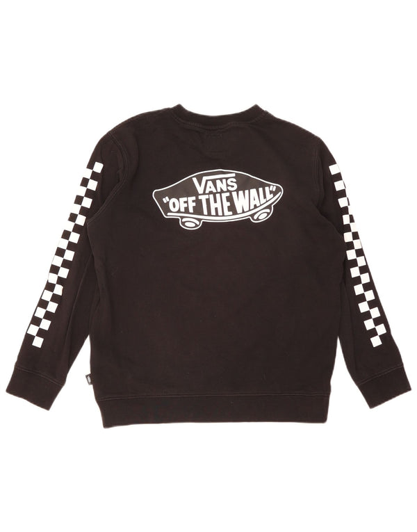Vans Γυναικεία Γραφική Φούτερ Jumper UK 16 Large Μαύρο Βαμβακερό