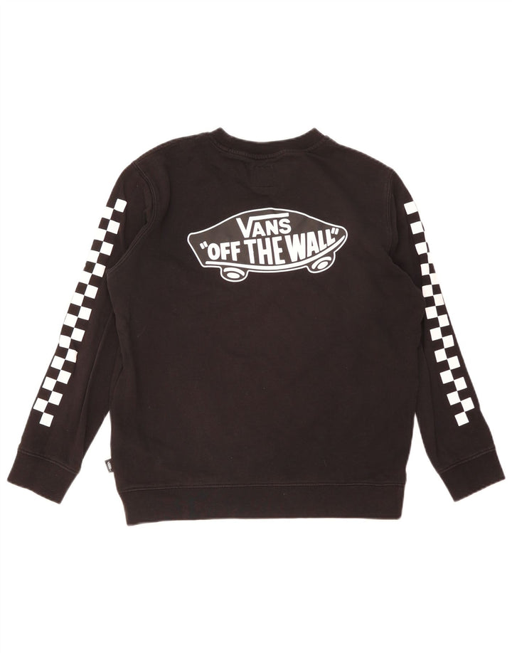 Vans Γυναικεία Γραφική Φούτερ Jumper UK 16 Large Μαύρο Βαμβακερό