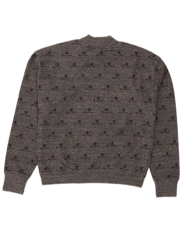 Champion Γυναικεία γραφικά Crop Φούτερ Jumper UK 10 Small Grey Flecked
