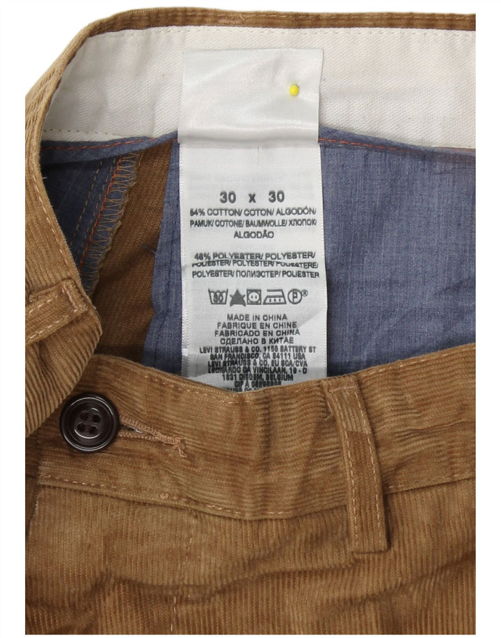 DOCKERS Ανδρικό ίσιο κοτλέ παντελόνι W30 L30 Μπεζ βαμβακερό