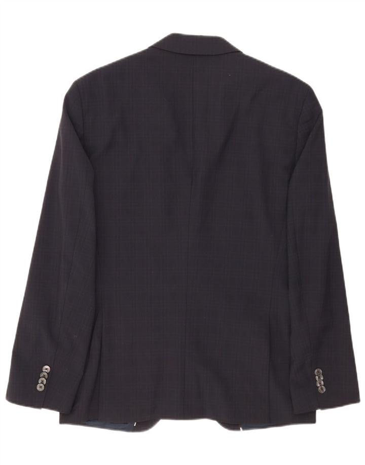 Hugo Boss Ανδρικό σακάκι μπλέιζερ με 2 κουμπιά EU 48 Medium Navy Blue Check Classic