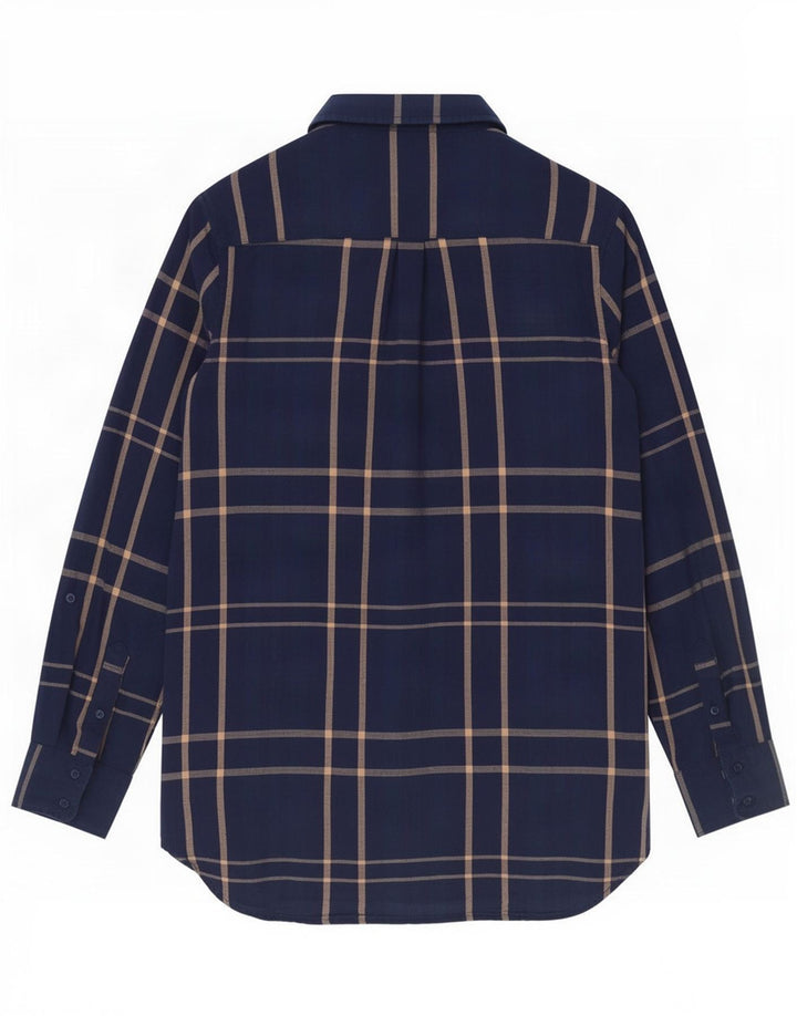 Γυναικείο πουκάμισο Fat Face UK 14 Large Navy Blue Check Cotton