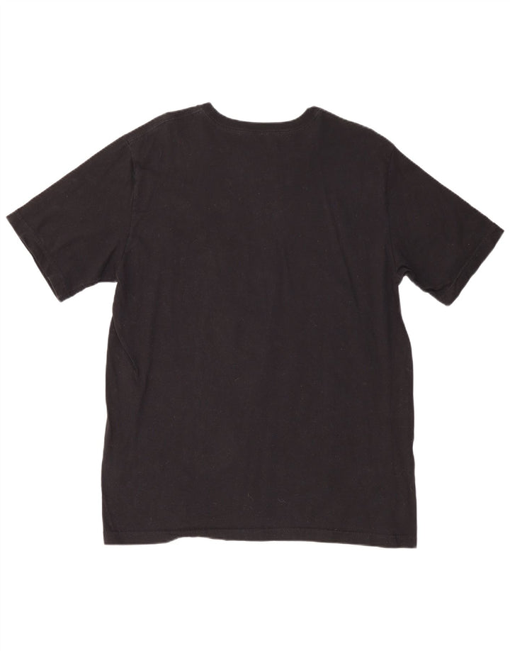 NIKE Mens Regular Fit Graphic T-Shirt Top Large Black Cotton