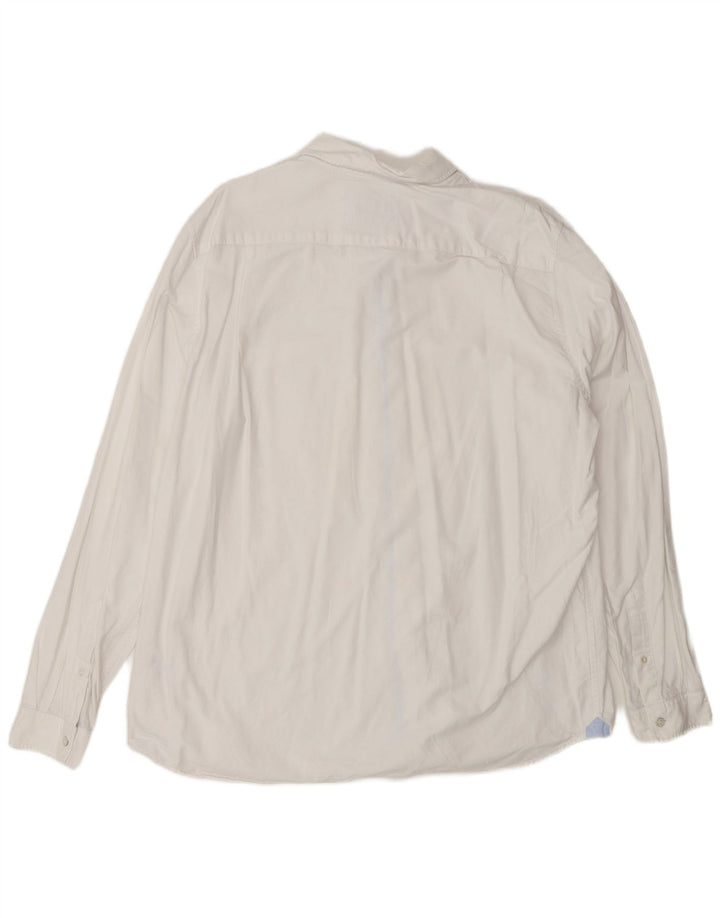 Ανδρικό πουκάμισο Lacoste Regular Fit Μέγεθος 44 XL Λευκό βαμβακερό