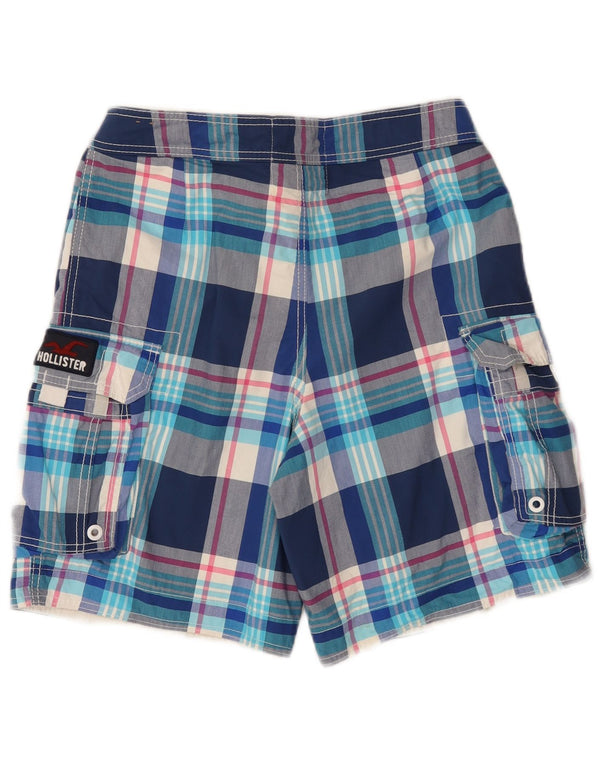 Ανδρικό σορτς κολύμβησης Hollister Small Blue Check Cotton