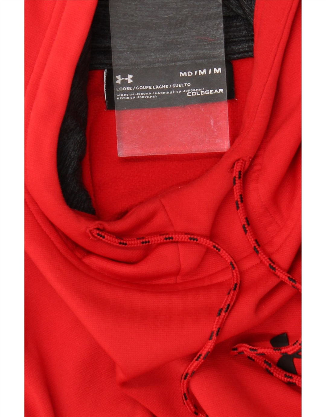 UNDER ARMOUR Womens Cold Gear Hoodie Jumper UK 14 Medium Red Vintage Under Armour and Second-Hand Under Armour from Messina Hembry 